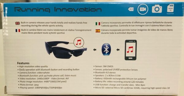 Occhiale sole con telecamera incorporata - immagine 2
